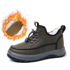 High Quality Outdoor Cotton Shoes Sports Winter Casual Walking Shoes Wool Non-slip Waterproof Men's Snow Boots