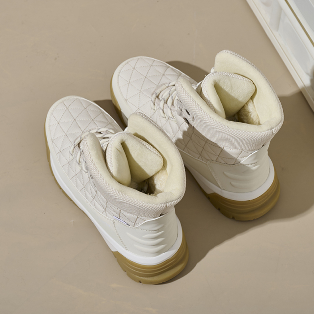 Wholesale Customization Large Size Winter Velvet High Top Outdoor Mountaineering Thickened Waterproof Men's Snow Boots