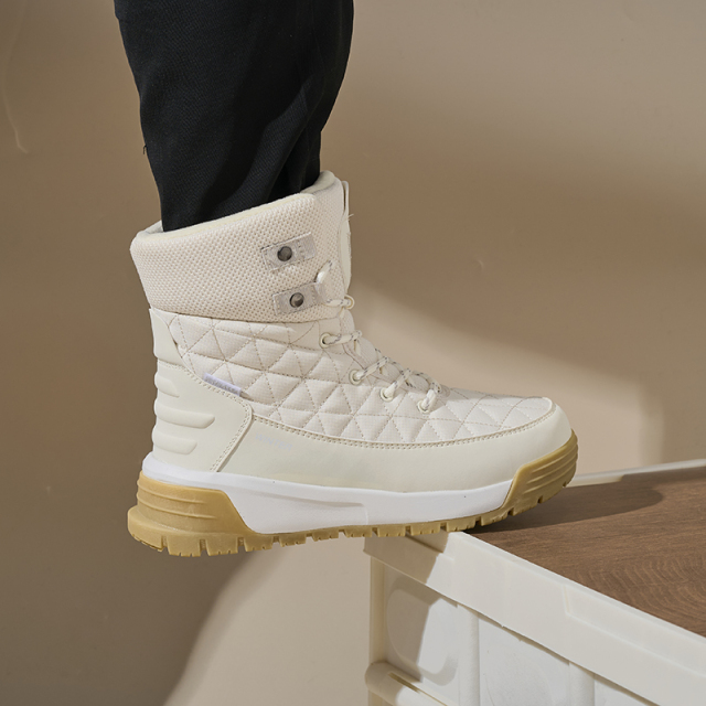 Wholesale Customization Large Size Winter Velvet High Top Outdoor Mountaineering Thickened Waterproof Men's Snow Boots