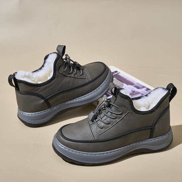 High Quality Outdoor Cotton Shoes Sports Winter Casual Walking Shoes Wool Non-slip Waterproof Men's Snow Boots