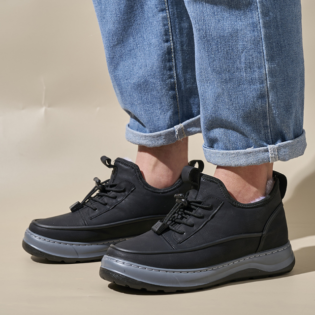 High Quality Outdoor Cotton Shoes Sports Winter Casual Walking Shoes Wool Non-slip Waterproof Men's Snow Boots