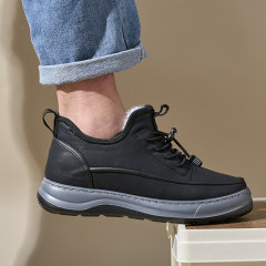 High Quality Outdoor Cotton Shoes Sports Winter Casual Walking Shoes Wool Non-slip Waterproof Men's Snow Boots