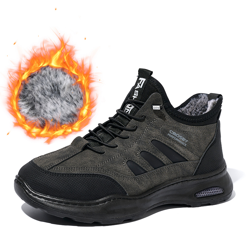 High Quality Winter Shoes Mens Winter Trekking Snow Boots Non-slip Waterproof Men's PU Ankle Boots