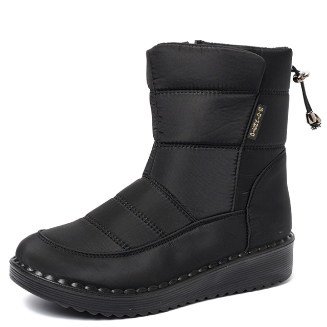 Winter Outdoor Long Women's Boots Wholesale Thicken Plush Waterproof Winter Boots Polyurethane Lightweight Women Snow Boots