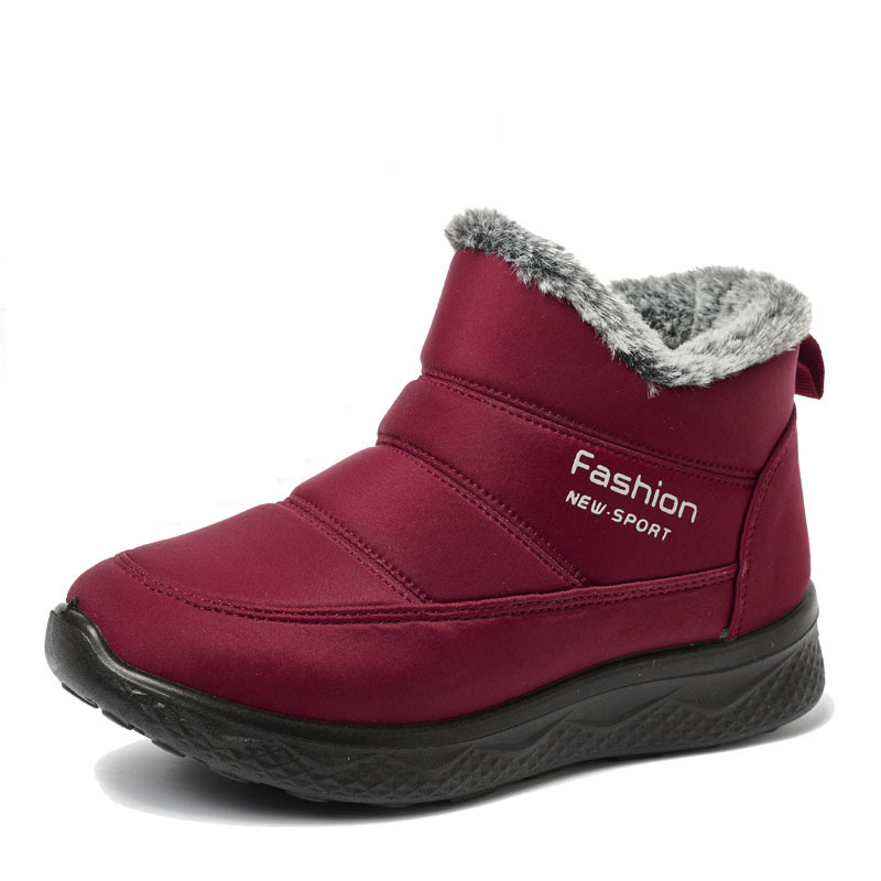 Winter Fashion High Quality Outdoor Cotton Shoes Umbrella Cloth Thickened Non-slip Warm Women's Snow Boots