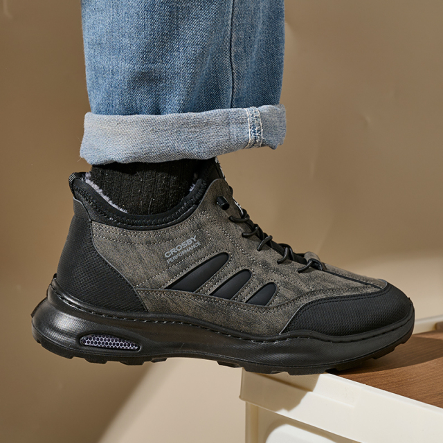 High Quality Winter Shoes Mens Winter Trekking Snow Boots Non-slip Waterproof Men's PU Ankle Boots