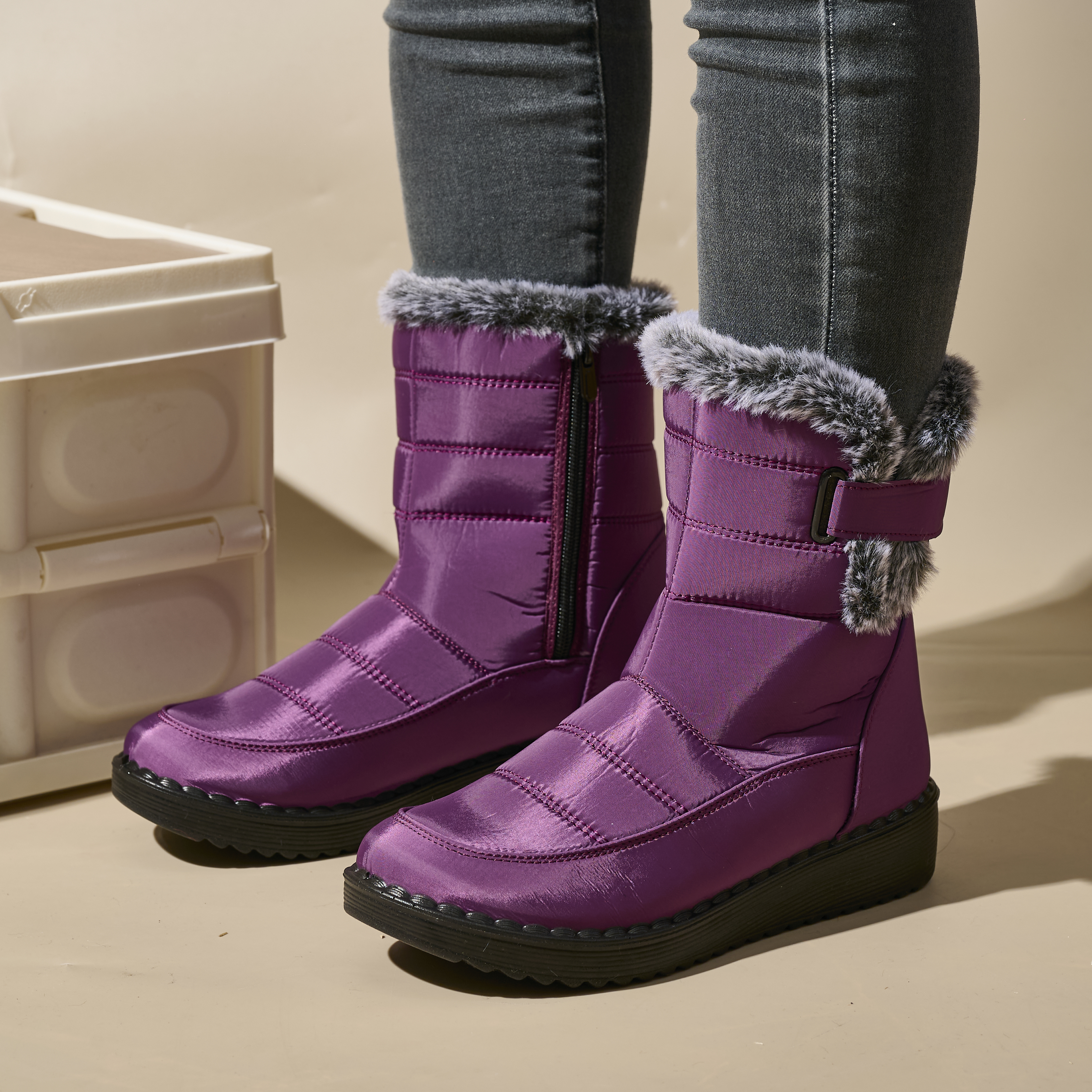 Wholesale Outdoor Winter Booties Women's Winter New Cozy Warm Trendy Snow Boots Waterproof Casual Women's Boots