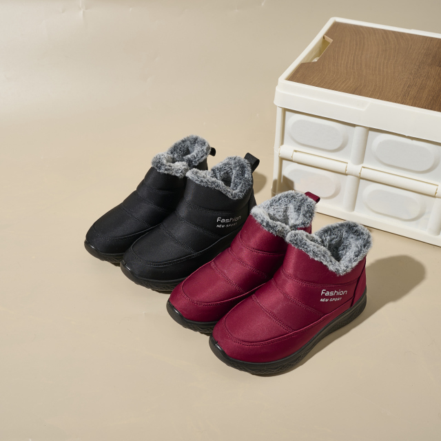 Winter Fashion High Quality Outdoor Cotton Shoes Umbrella Cloth Thickened Non-slip Warm Women's Snow Boots