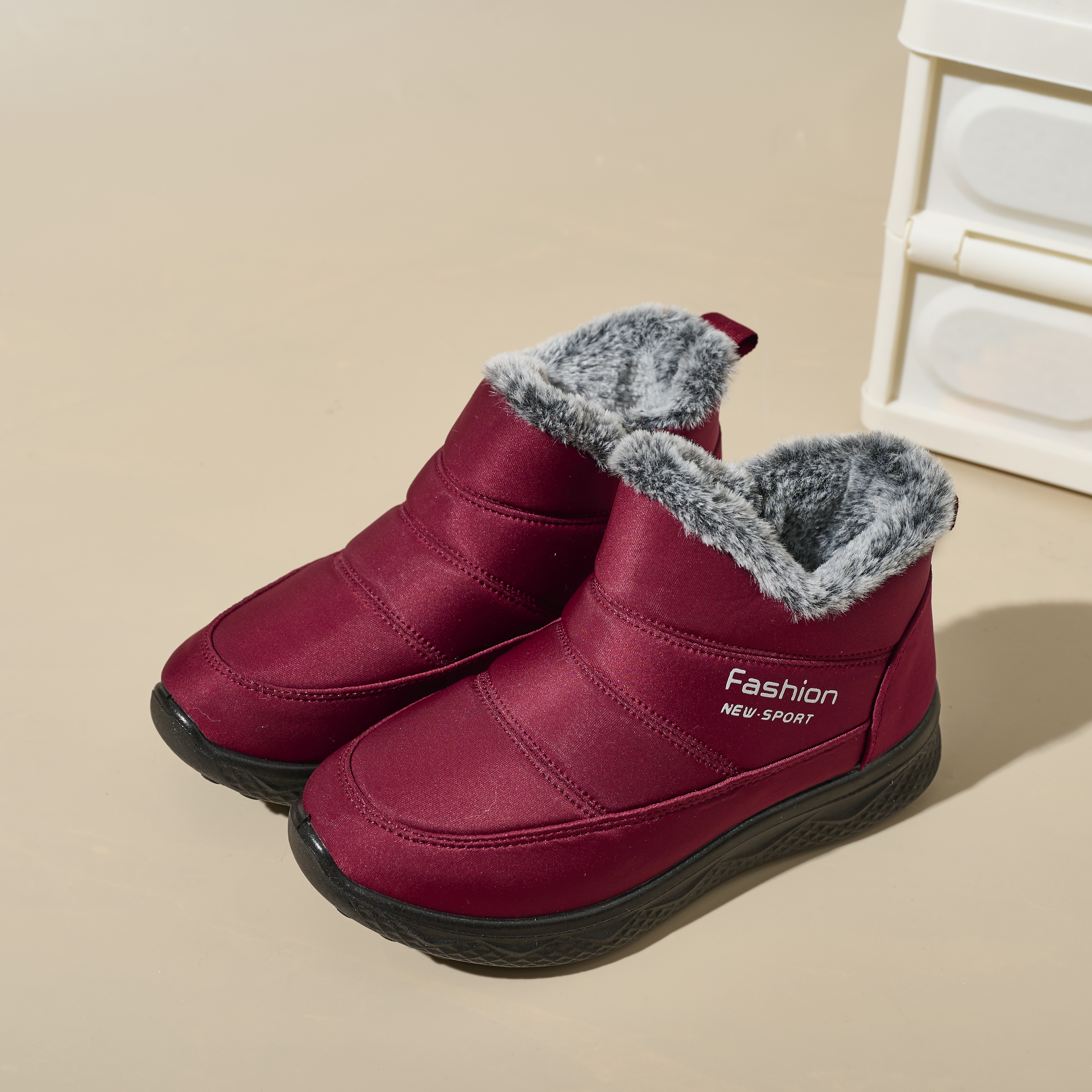 Winter Fashion High Quality Outdoor Cotton Shoes Umbrella Cloth Thickened Non-slip Warm Women's Snow Boots