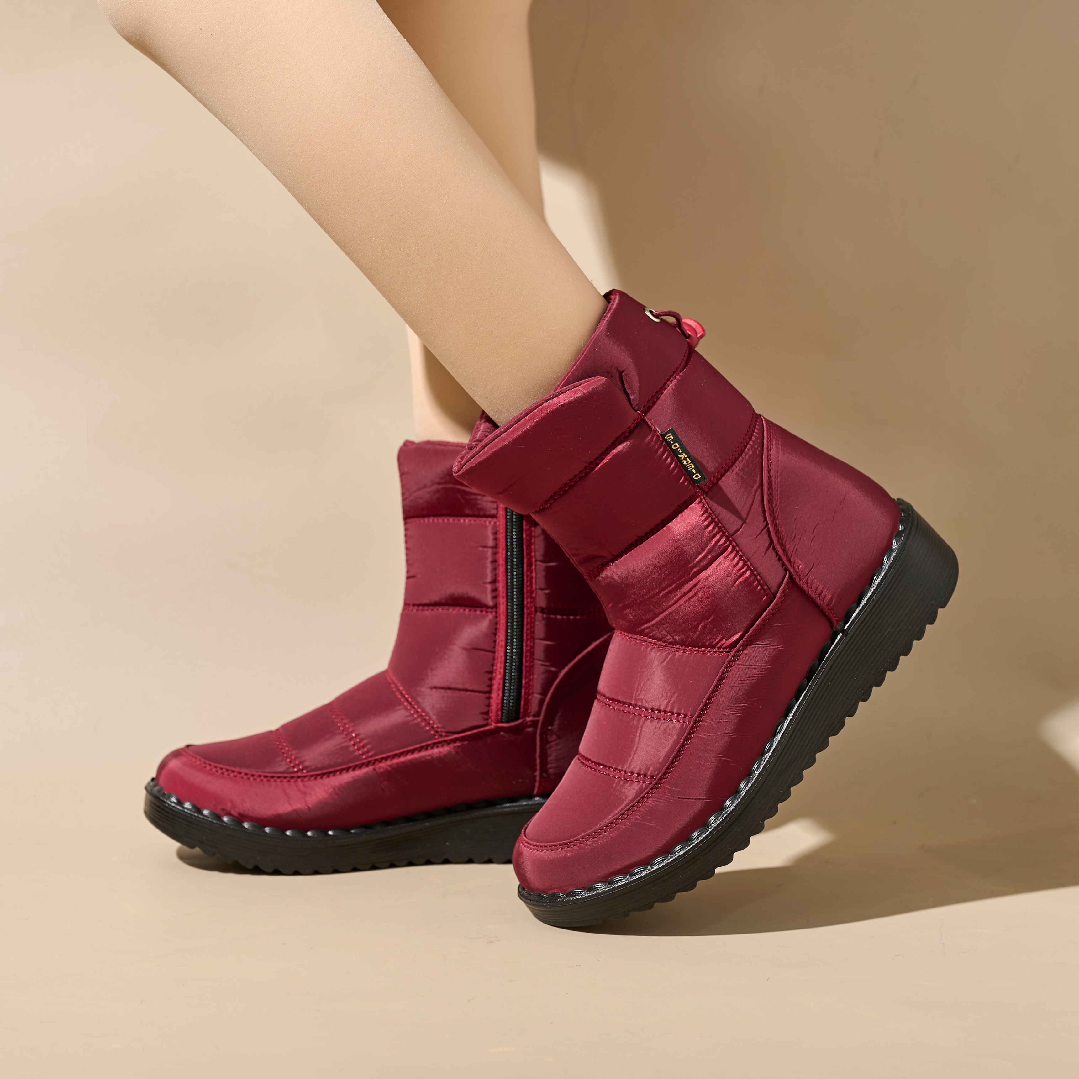 Winter Outdoor Long Women's Boots Wholesale Thicken Plush Waterproof Winter Boots Polyurethane Lightweight Women Snow Boots