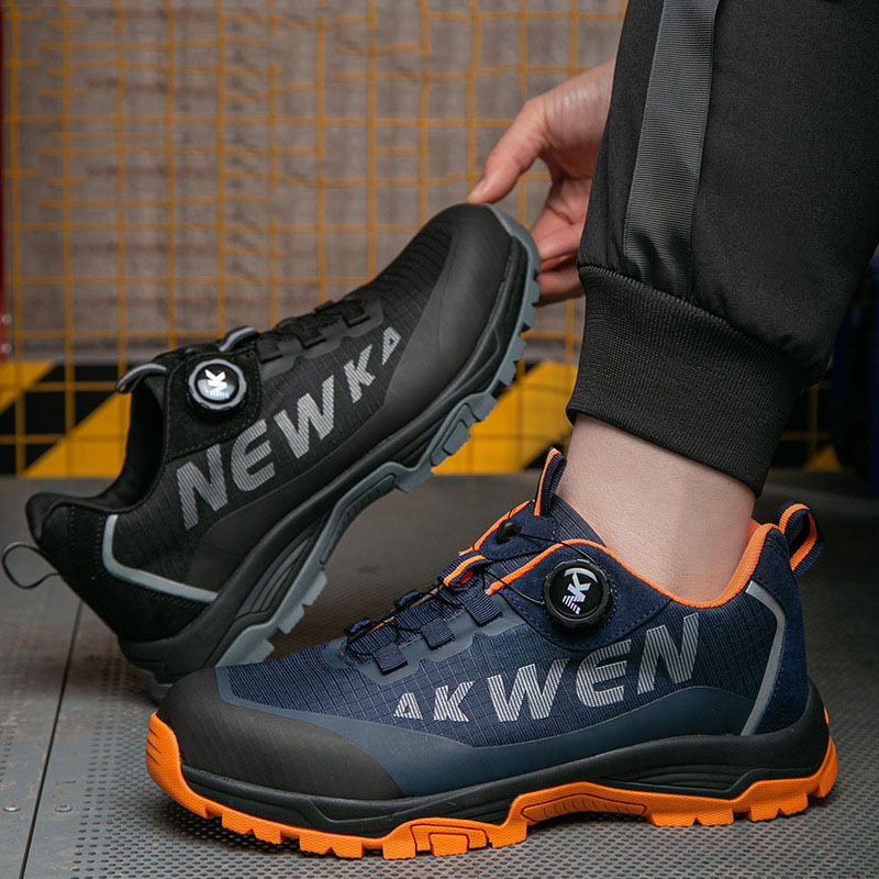 Wholesale of 2025 New Style Work Shoes From the Manufacturer, Casual Construction Site Shoes, Anti-puncture Men's Safety Shoes