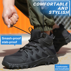 New Men's Comfortable Work Shoes, Puncture-resistant and Windproof Men's Construction Site Safety Shoes