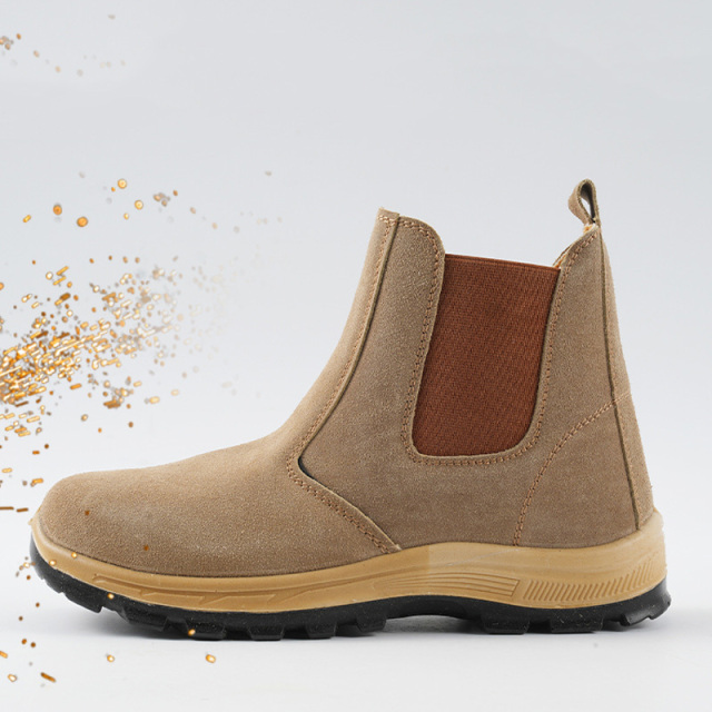 Wholesale Easy-to-put on and Take Off Construction Site Shoes, Waterproof and Punctureproof Men's Safety Shoes