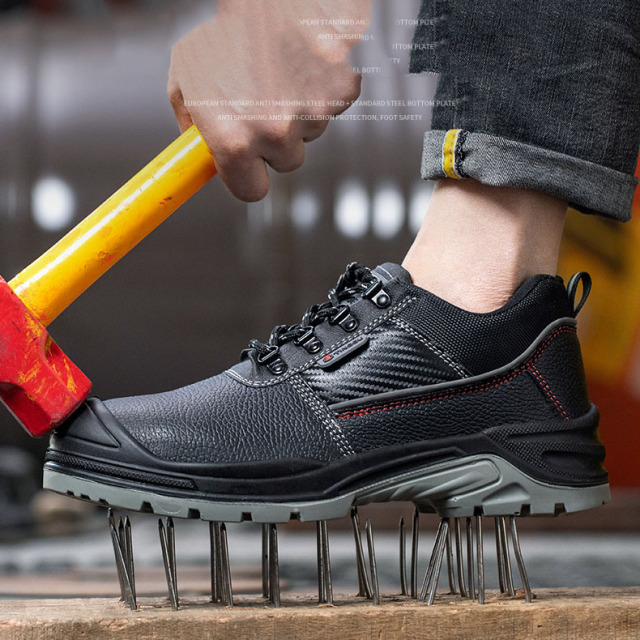 Factory Wholesale High-quality On-site Anti-drop and Anti-puncture Work Shoes, Comfortable Men's Safety Shoes