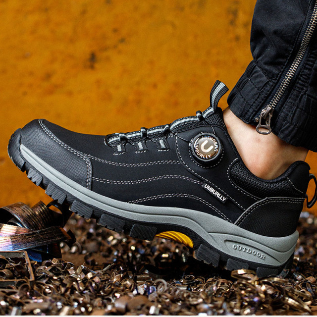 The Manufacturer Wholesales Microfiber Leather Upper Rubber-soled Work Shoes and Men's Safety Protective Shoes