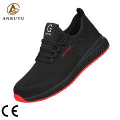 Factory Wholesale Men's Summer Anti-drop and Anti-puncture Light Steel Toe Rubber Sole Work Safety Shoes