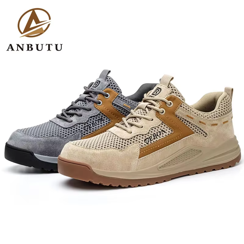 Wholesale New Men's Breathable Safety Shoes in 2025, Anti-puncture and Anti-slip Men's Safety Shoes