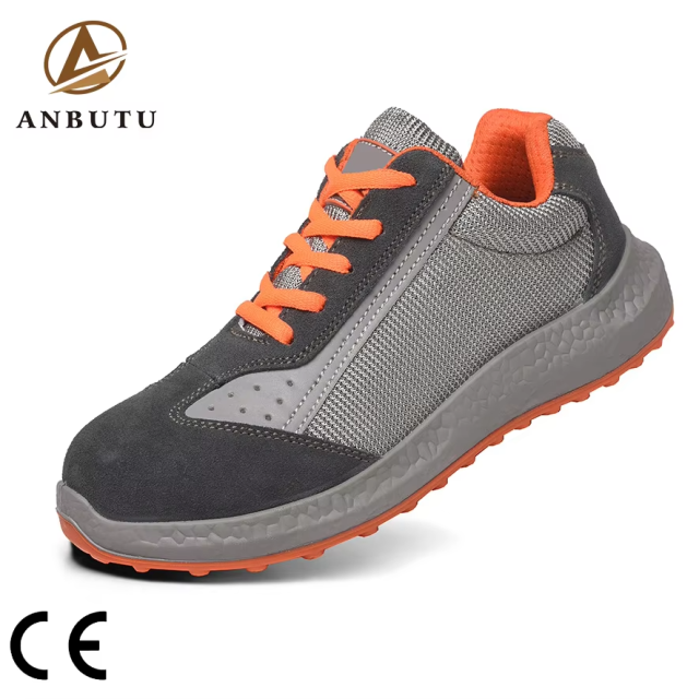 High-quality Wholesale Men's Suede Safety Shoes, Puncture-resistant and Wear-resistant Men's Safety Shoes
