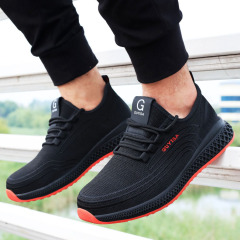 Factory Wholesale Men's Summer Anti-drop and Anti-puncture Light Steel Toe Rubber Sole Work Safety Shoes