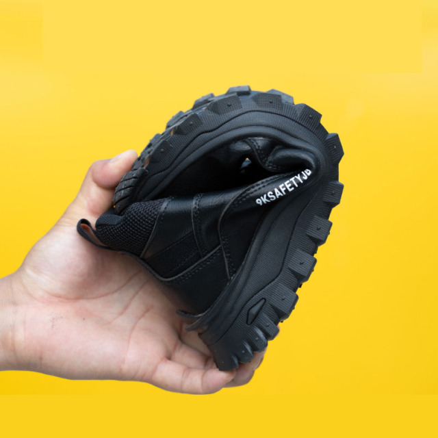 New Men's Durable Work Shoes With Anti-crush Leather Surface, Ce Certified Safety Shoes for Men