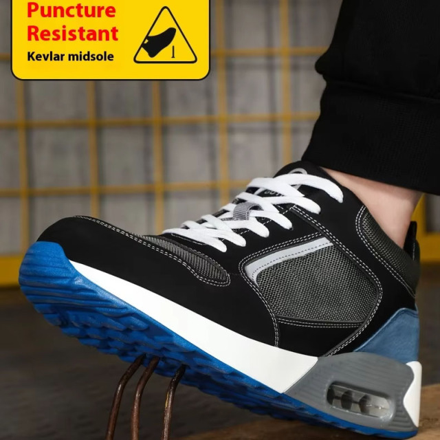 2025 New Men's Comfortable Work Shoes, Puncture-resistant Men's CE-certified Safety Shoes