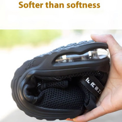 Factory Wholesale Protective, Anti-puncture and Anti-slip Men's Work Shoes, Steel-toed Men's Safety Shoes