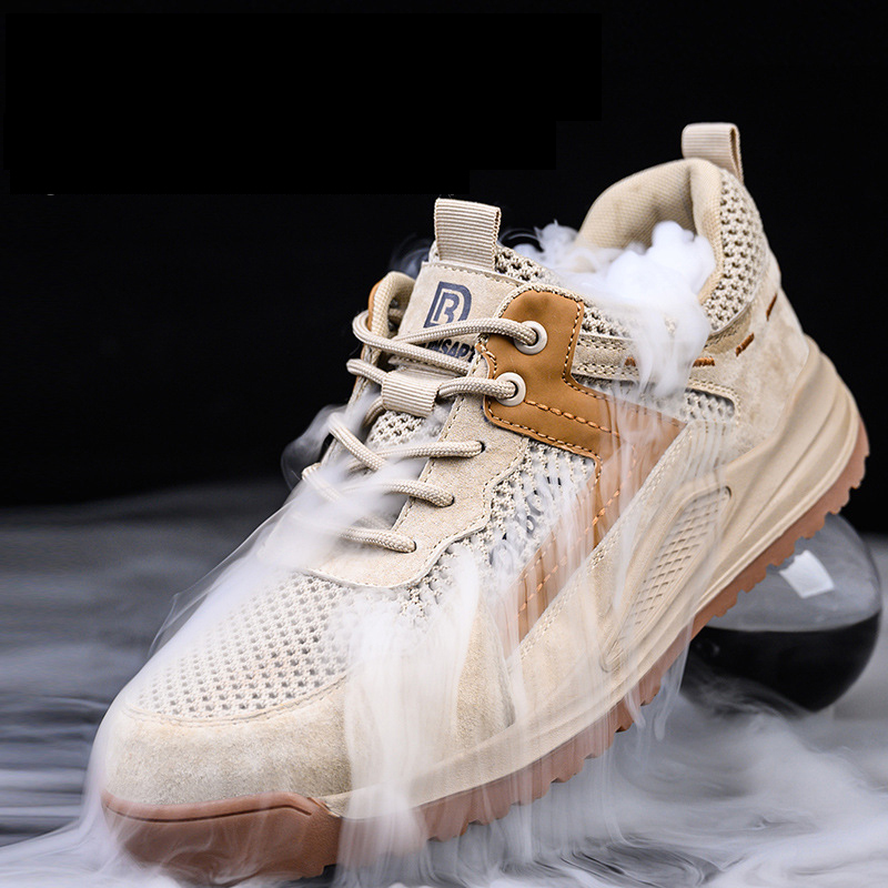 Wholesale New Men's Breathable Safety Shoes in 2025, Anti-puncture and Anti-slip Men's Safety Shoes