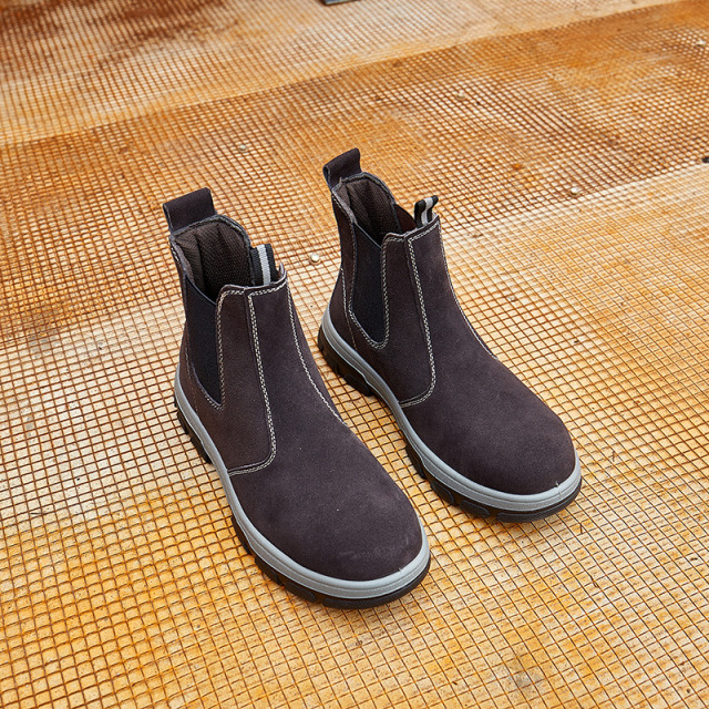 High Quality Material Men's Safety Work Boots Non-slip and Anti-smash Support Custom Work Safety Shoes