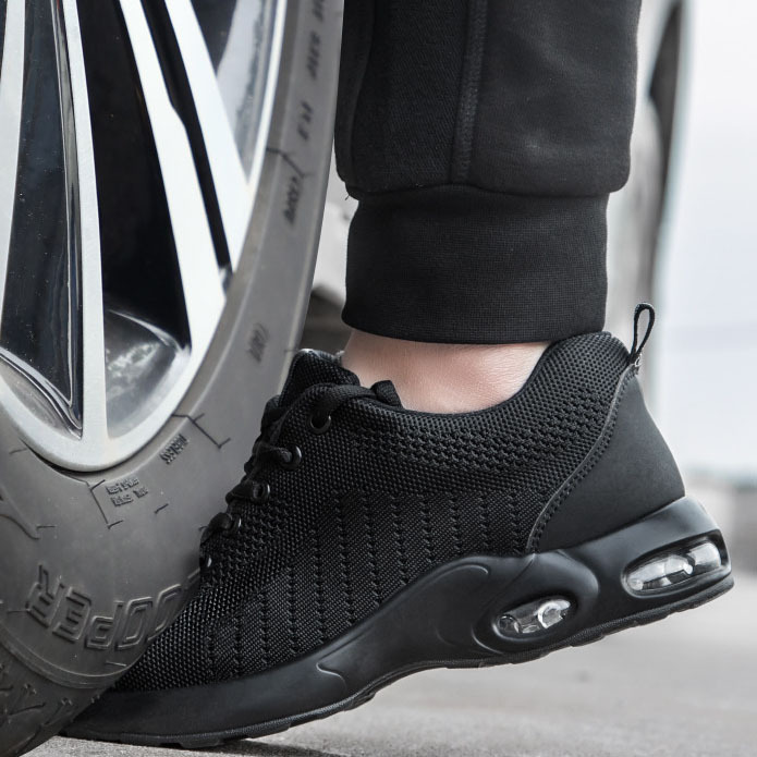 Wholesale Work Shoes, Sports Breathable, Casual and Comfortable, Steel-toe Sole Safety Shoes for Construction Sites