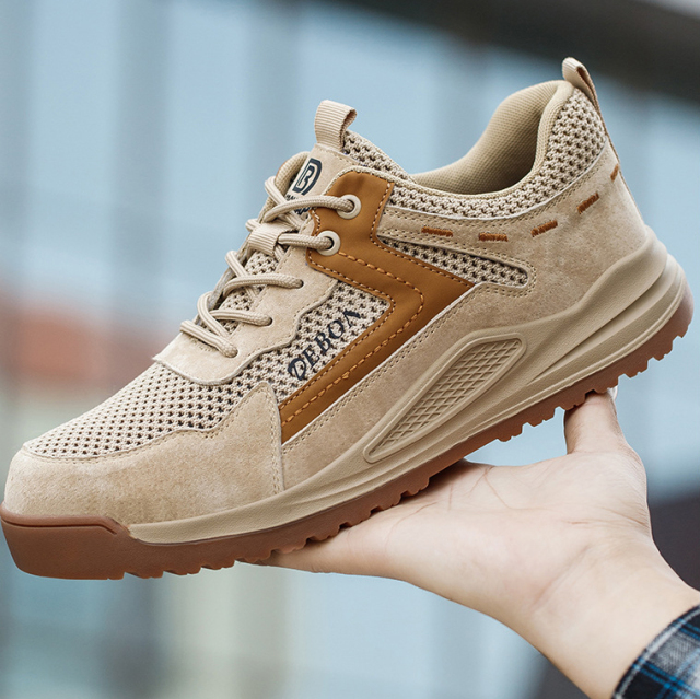 Wholesale New Men's Breathable Safety Shoes in 2025, Anti-puncture and Anti-slip Men's Safety Shoes