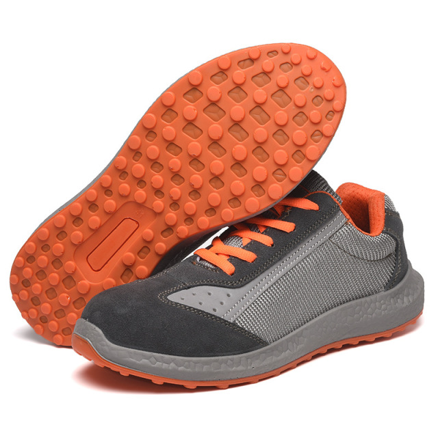 High-quality Wholesale Men's Suede Safety Shoes, Puncture-resistant and Wear-resistant Men's Safety Shoes