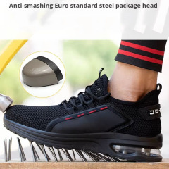 Factory Wholesale Protective, Anti-puncture and Anti-slip Men's Work Shoes, Steel-toed Men's Safety Shoes
