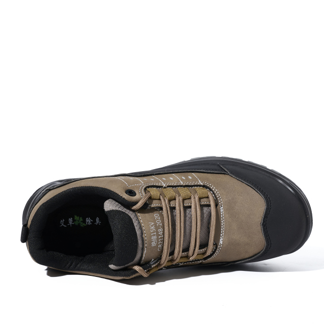 Manufacturer Wholesale High-quality 10KV Insulated Men's Mid-top Safety Shoes for Outdoor Work