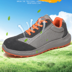 High-quality Wholesale Men's Suede Safety Shoes, Puncture-resistant and Wear-resistant Men's Safety Shoes