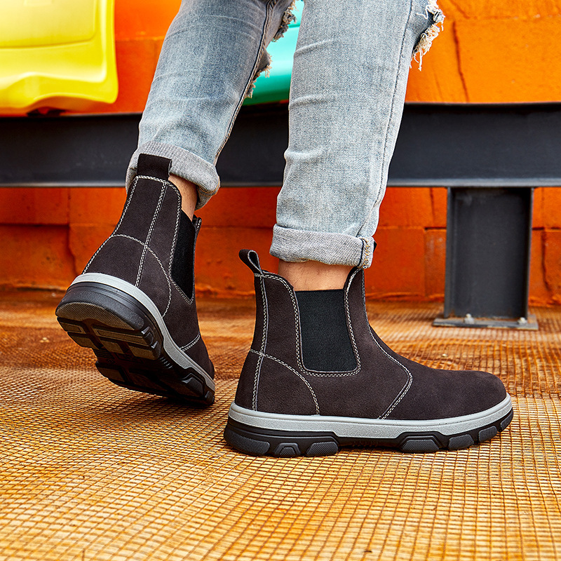 High Quality Material Men's Safety Work Boots Non-slip and Anti-smash Support Custom Work Safety Shoes