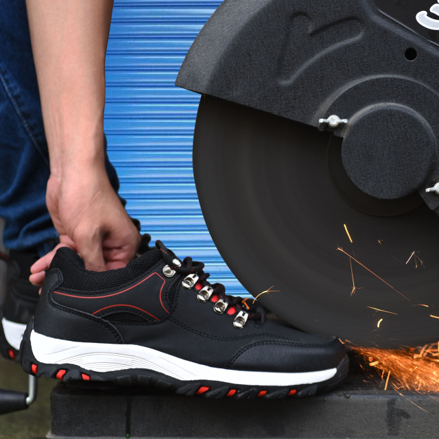 Manufacturer Fashion Anti-smash Wear Resistant Safety Shoes Hot Sale Waterproof Steel Toe Work Sport Safety Shoes