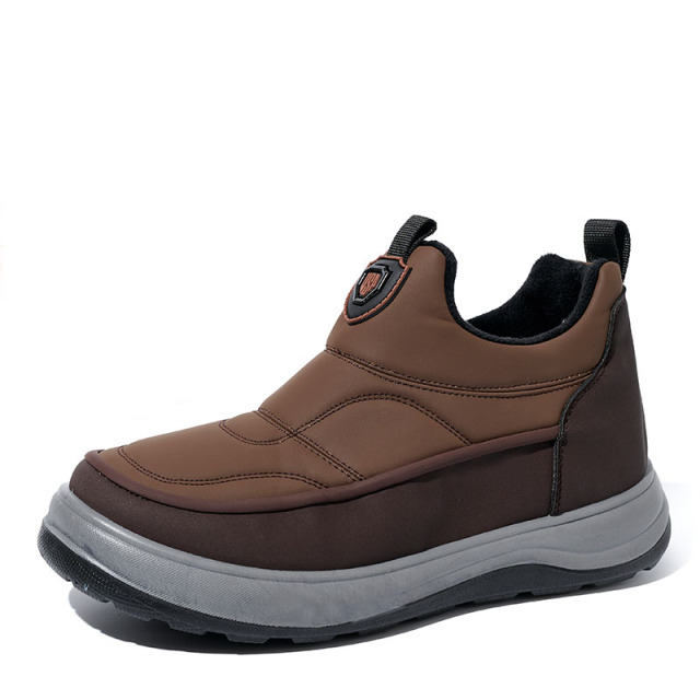 High Quality Outdoor Cotton Padded Shoes Sports Winter Casual Walking Shoes Wool Lined Non-slip Waterproof Men's Snow Boots