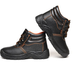 Indestructible Microfiber Leather Brand Steel Toe Labor High Temperature Non-Slip Protection Safety Shoes