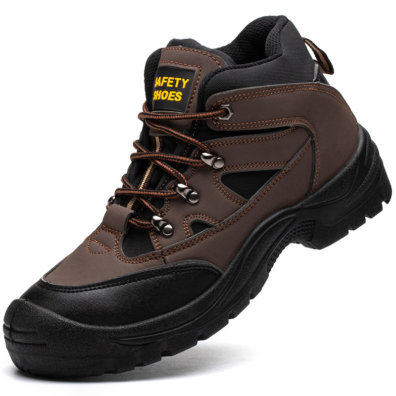 Factory Custom Wholesale Men's Outdoor Leisure Work Upper Fashion Anti-puncture Non-slip Work Safety Shoes