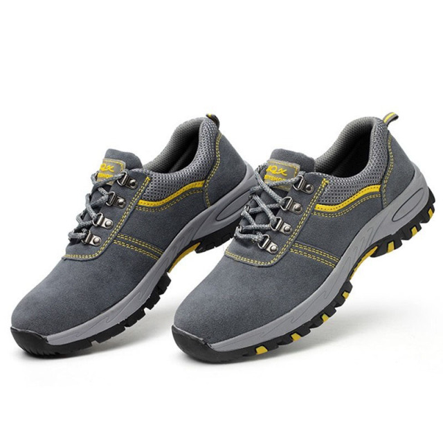 High Quality Men's Work Boots Non-slip Widened Steel Head Shoes Anti-fall and Stab-proof Men's Leisure Safety Shoes