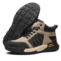 Industrial Safety Work Shoes Non-slip Leisure Safety Shoes Plastic Steel Head Anti-smash and Stab Safety Shoes