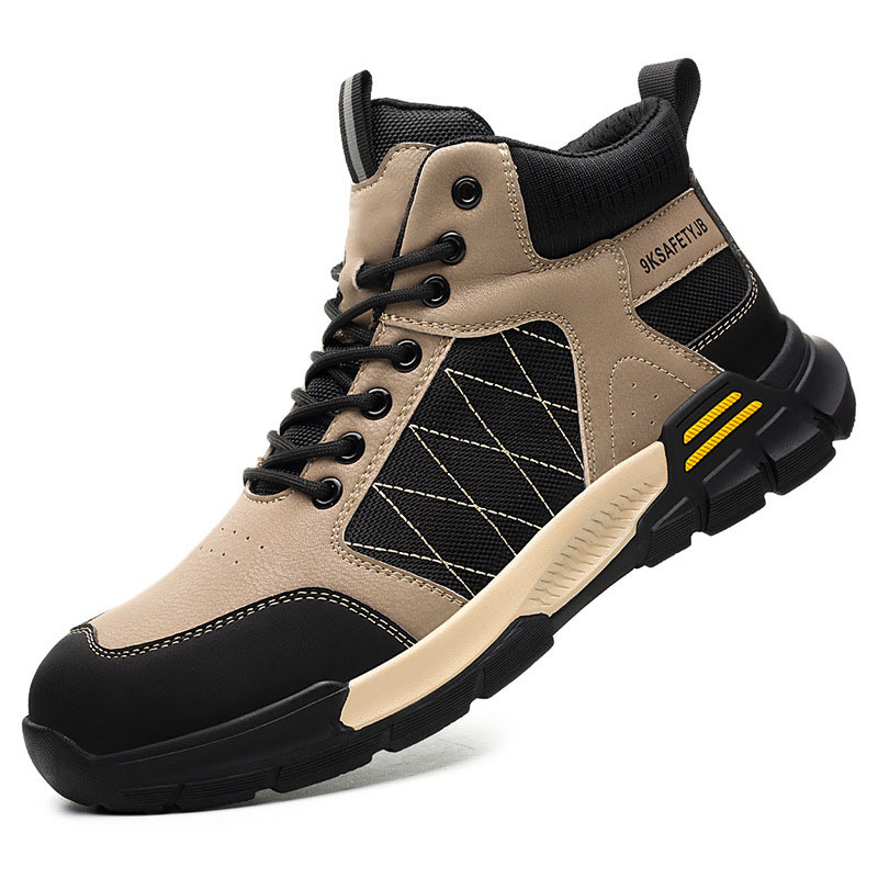 Industrial Safety Work Shoes Non-slip Leisure Safety Shoes Plastic Steel Head Anti-smash and Stab Safety Shoes