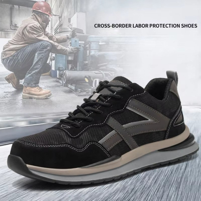 Low Price Wholesale High Quality Lightweight Anti-smash Anti-stab Summer Men's Leisure Steel Head Safety Shoes
