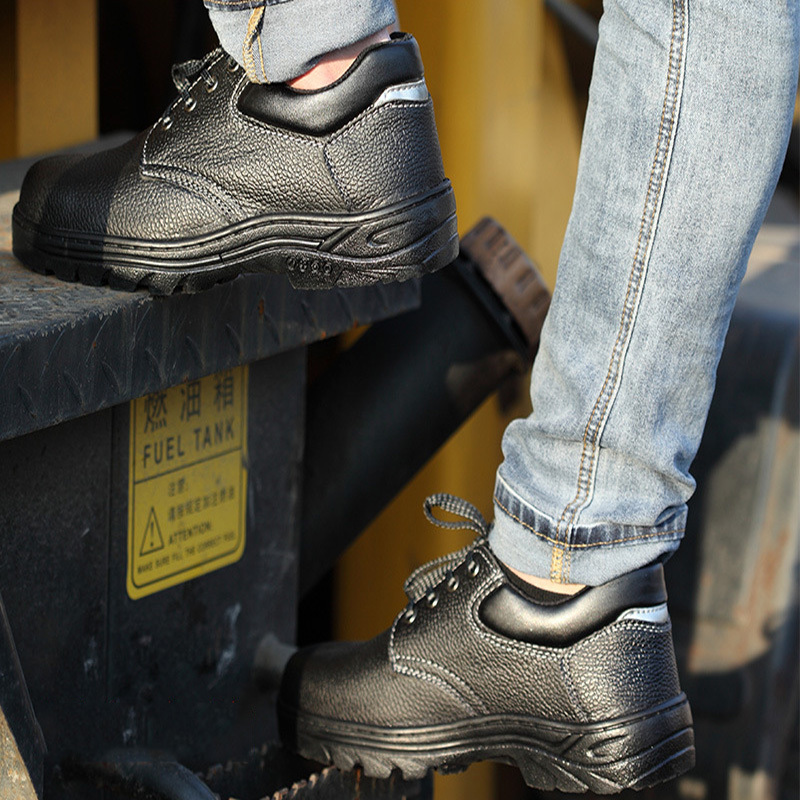 Construction Waterproof Anti Smashing Anti Stabbing Comfortable Steel Toe Safety Protection Men's Work Shoes Wholesale