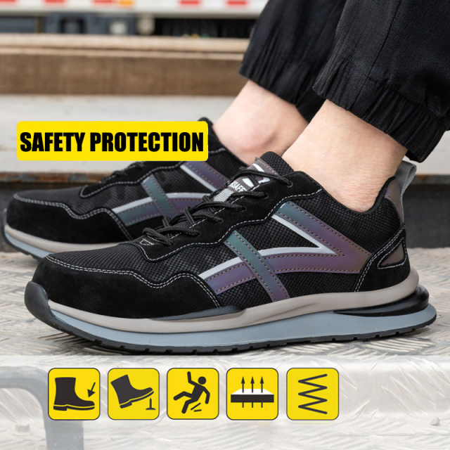 Low Price Wholesale High Quality Lightweight Anti-smash Anti-stab Summer Men's Leisure Steel Head Safety Shoes