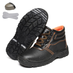 Indestructible Microfiber Leather Brand Steel Toe Labor High Temperature Non-Slip Protection Safety Shoes