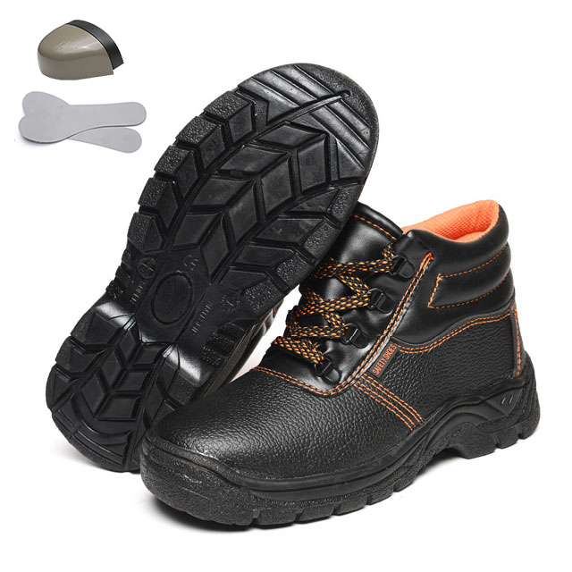 Indestructible Microfiber Leather Brand Steel Toe Labor High Temperature Non-Slip Protection Safety Shoes