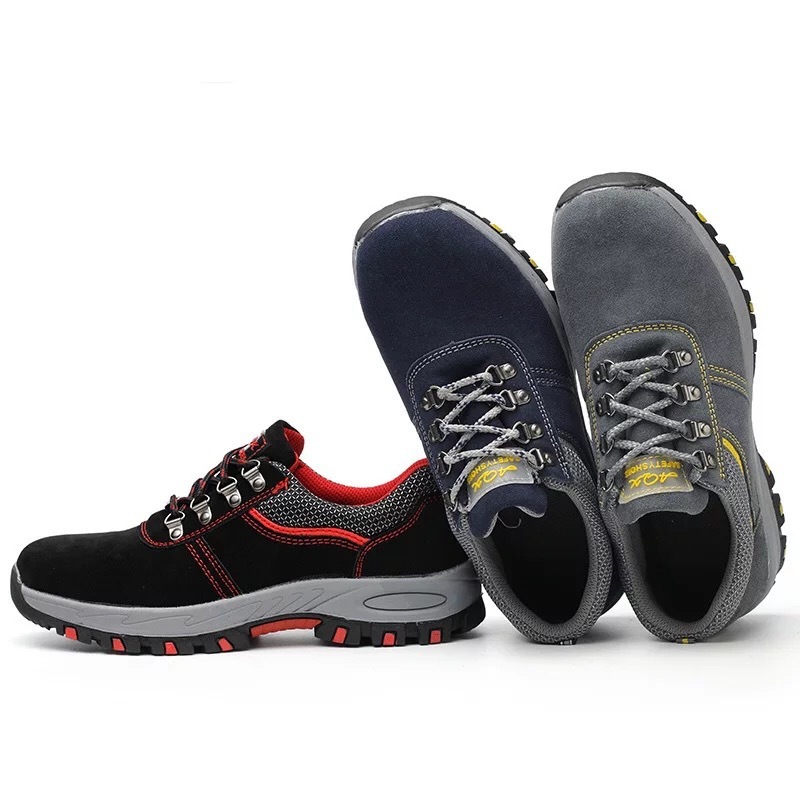High Quality Men's Work Boots Non-slip Widened Steel Head Shoes Anti-fall and Stab-proof Men's Leisure Safety Shoes
