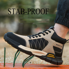 Industrial Safety Work Shoes Non-slip Leisure Safety Shoes Plastic Steel Head Anti-smash and Stab Safety Shoes