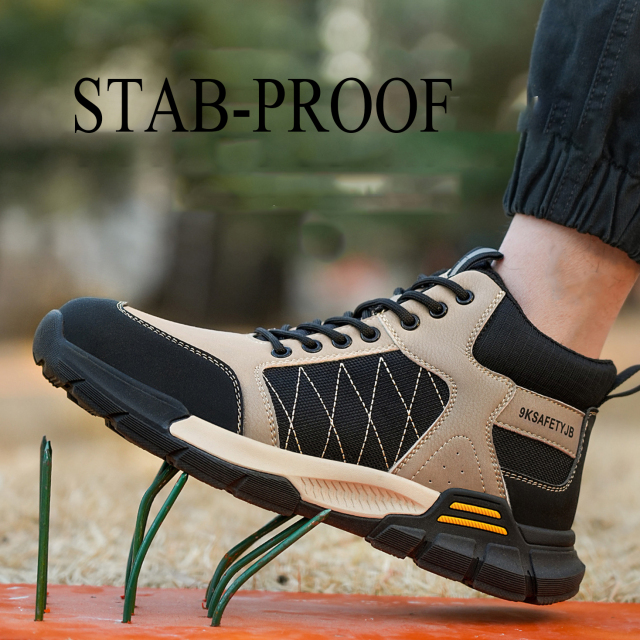 Industrial Safety Work Shoes Non-slip Leisure Safety Shoes Plastic Steel Head Anti-smash and Stab Safety Shoes